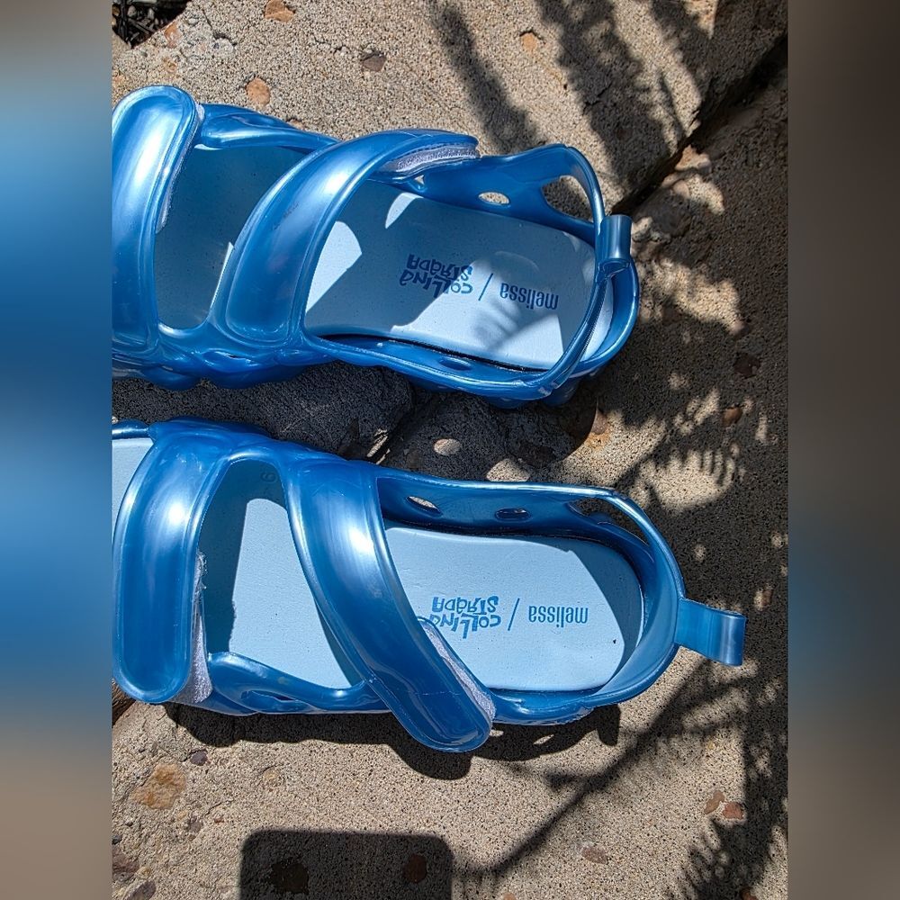 Collina Strada Melissa Edition Puff Sandals Sky Blue Sz 5 - Picture 11 of 11
